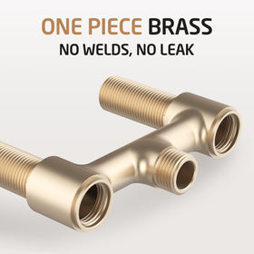KES close-up of one-piece brass body highlighting leak-free strength