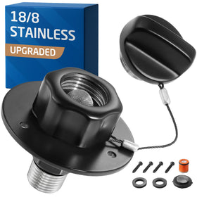 KES front view matte black inlet showing durable finish and clean lines