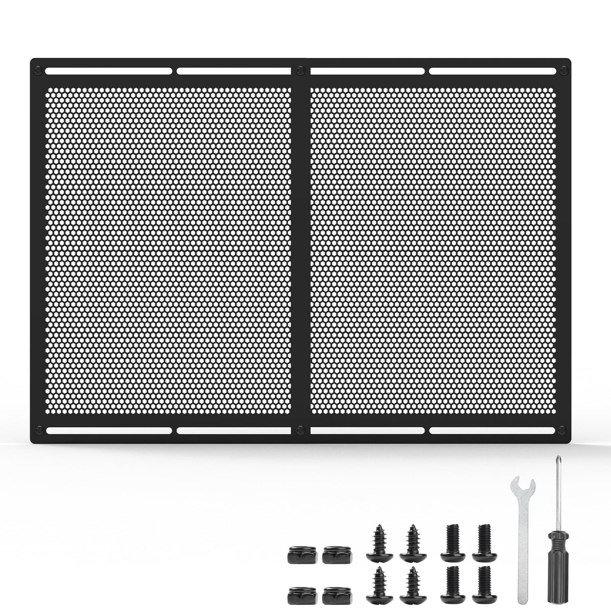 Kessainely front view grille installed showing secure door protection and durability