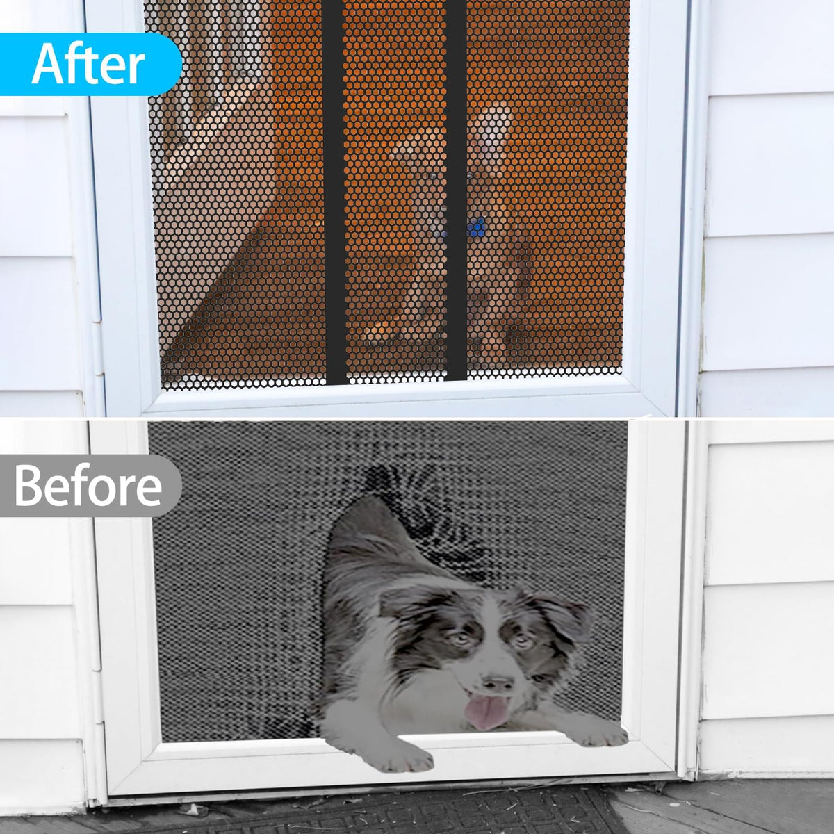 Kessainely in-use with dog behind grille keeping pet safe and air flowing