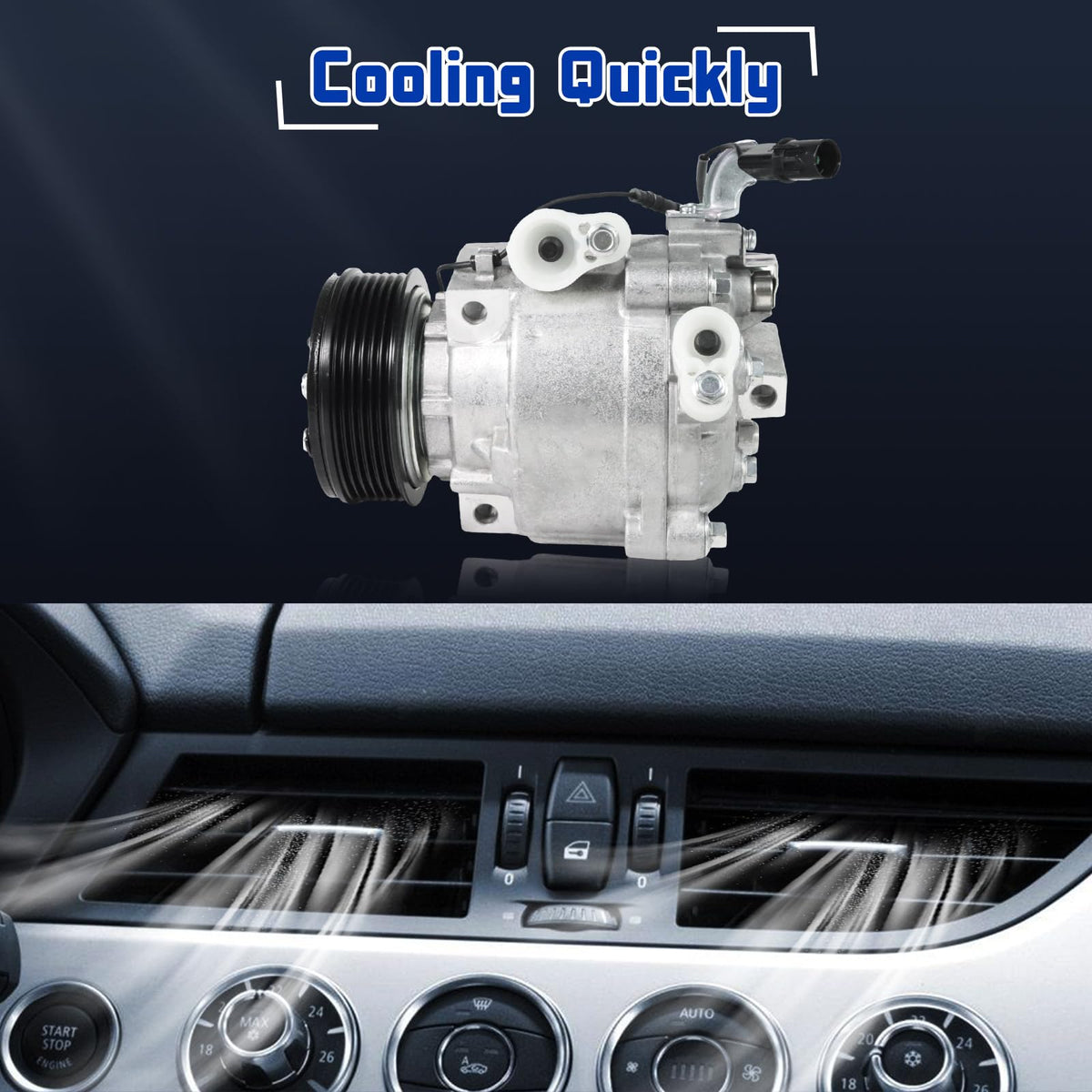 Kessocco side ports showing inlet/outlet for correct hose alignment and leak prevention