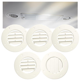 Ketofa front view of white vent cover showing clean factory look and easy replacement