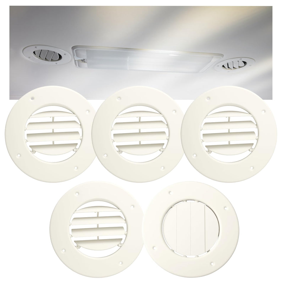 Ketofa front view of white vent cover showing clean factory look and easy replacement