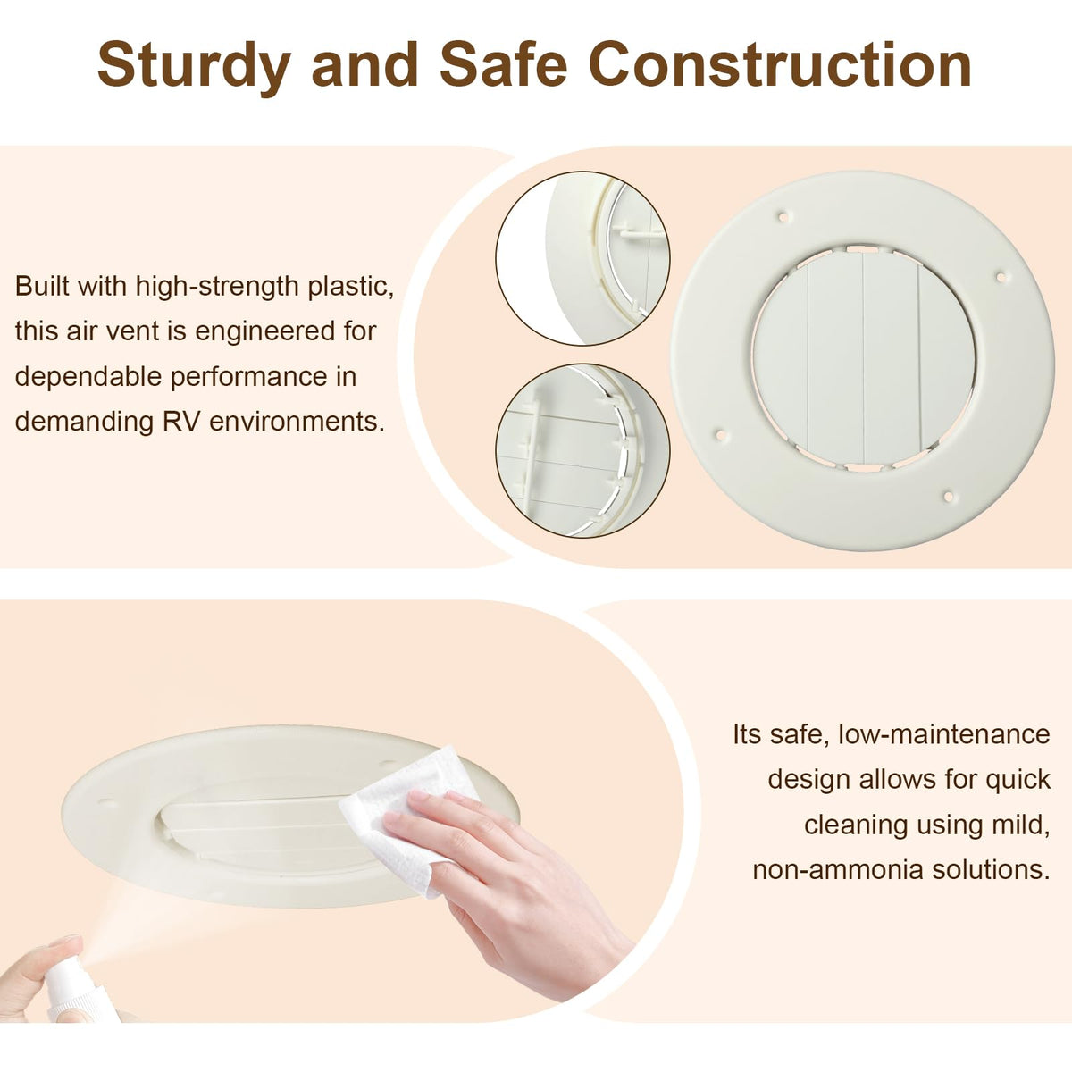 Ketofa low-profile vent installed flush in ceiling showing minimal protrusion