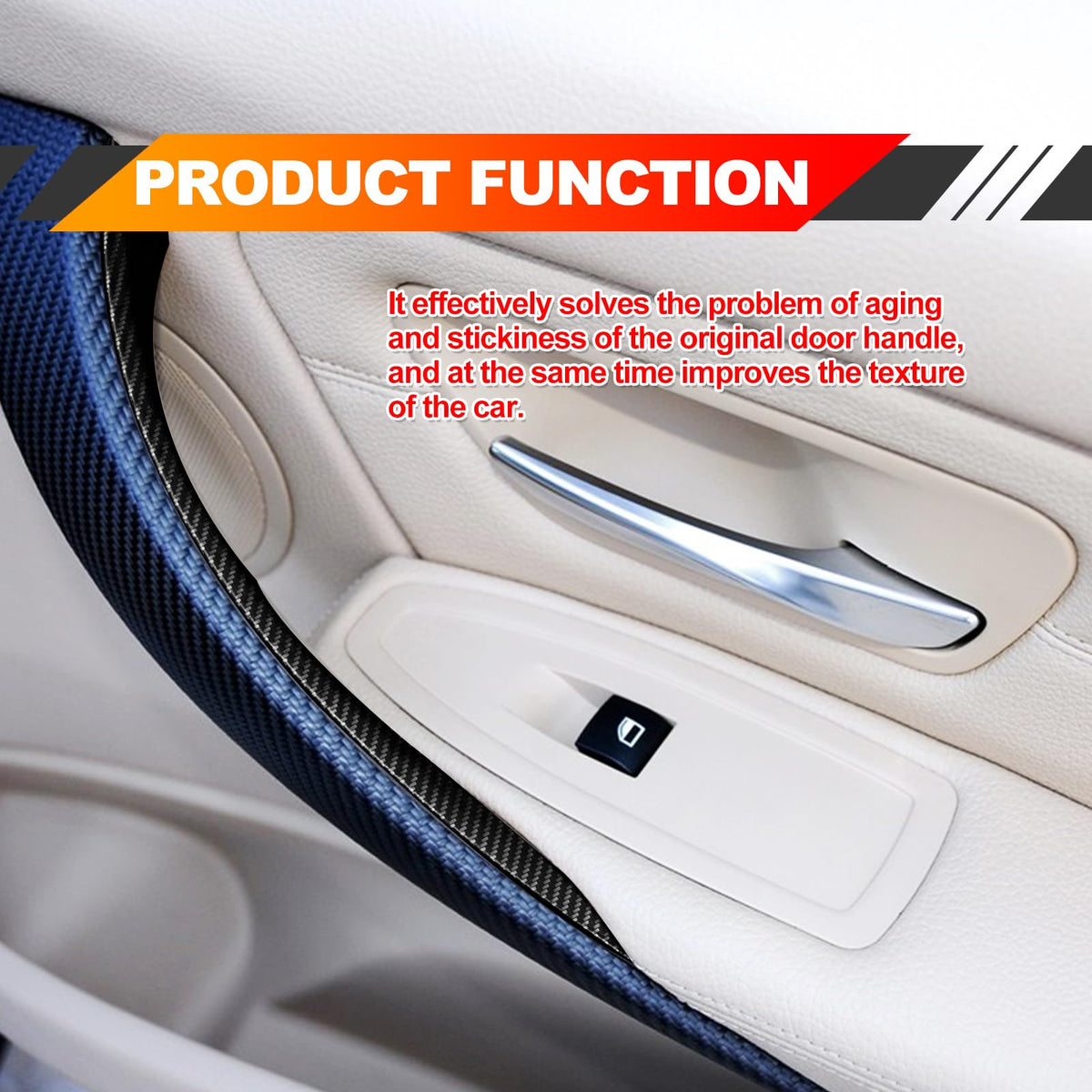 KEVWR installed on right-front BMW handle protecting original rubber