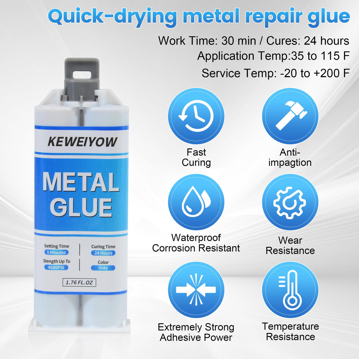 KEWEIYOW dual syringe with pusher and scraper for precise dispensing