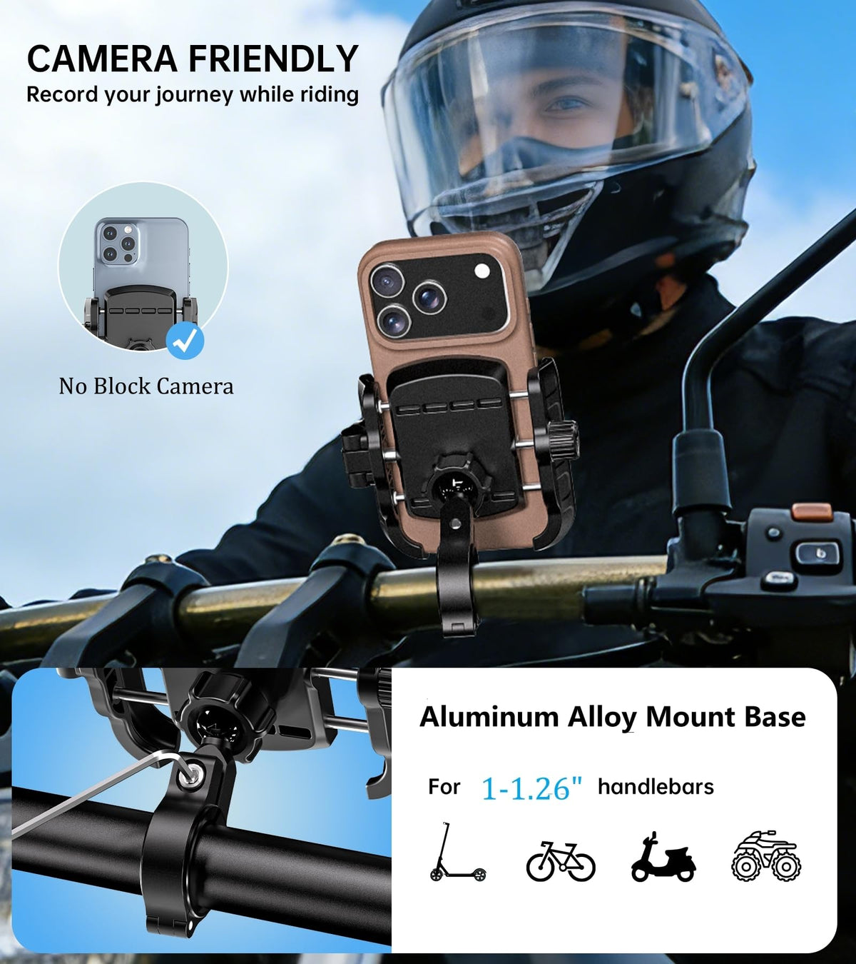 Kewig adjustable width knob detail enabling one-handed fit and quick adjustment