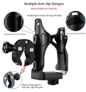 Kewig close-up of bottom adjustment knob showing easy width changes for bottles