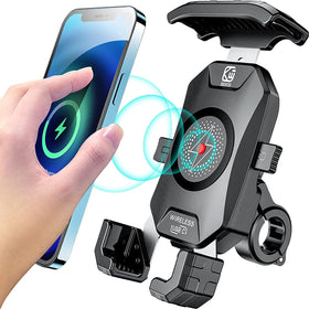 KEWIG front view mounted phone showing secure grip and charging
