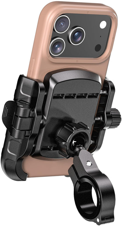 Kewig front view mounted on handlebar showing secure hold and visibility