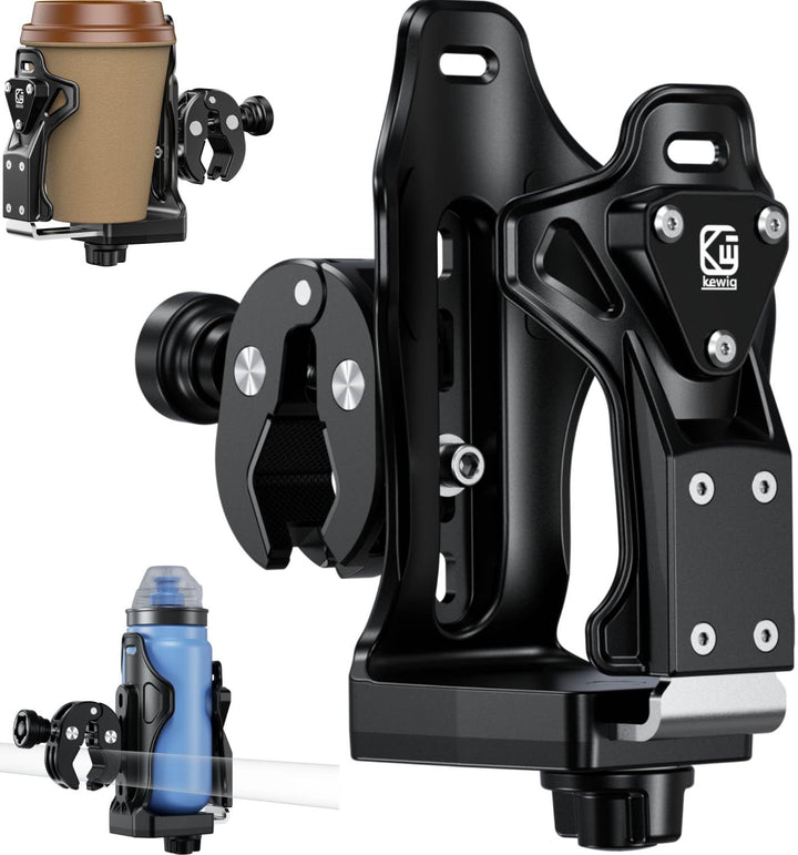 Kewig front view of the cup holder showing shape and finish, adds secure storage