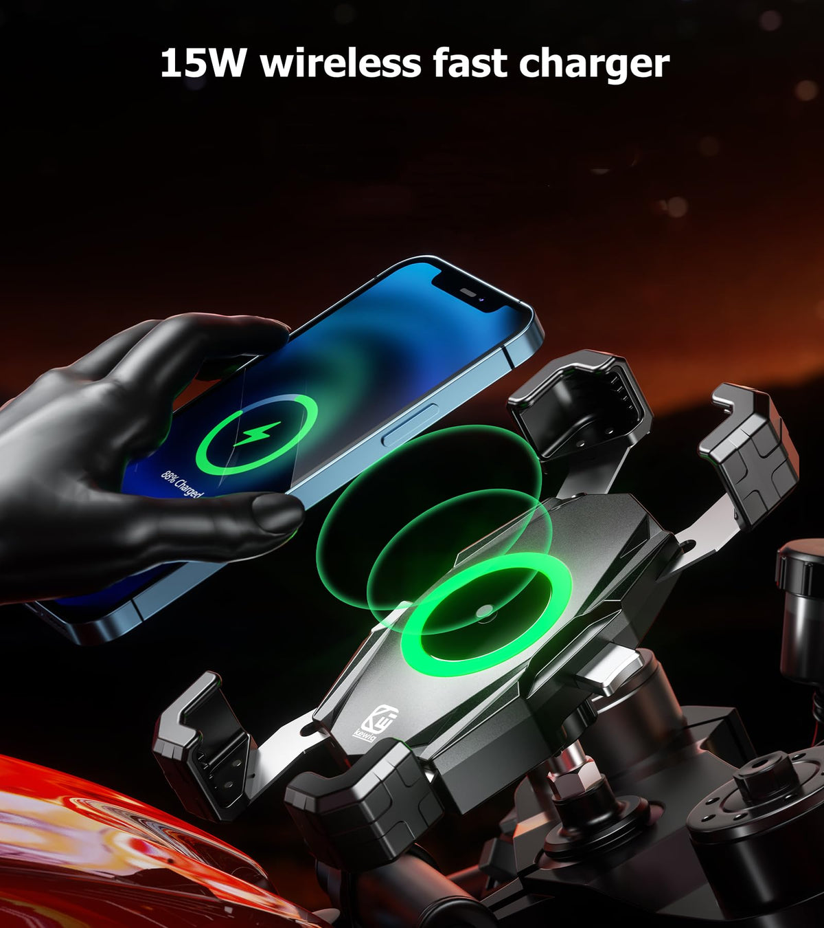 Kewig silicone interior pads protecting phone and reducing vibration