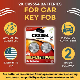 Key Battery Outlet close-up of CR2354 cell markings for accurate replacement