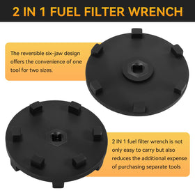KEYDINHT used on a Powerstroke engine showing easier filter removal in tight space