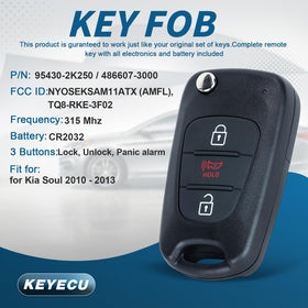 Keyecu close-up of three-button layout and clear labeling for easy use