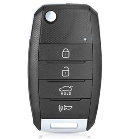 Keyecu front view of Kia Soul fob showing four buttons and durable case benefit