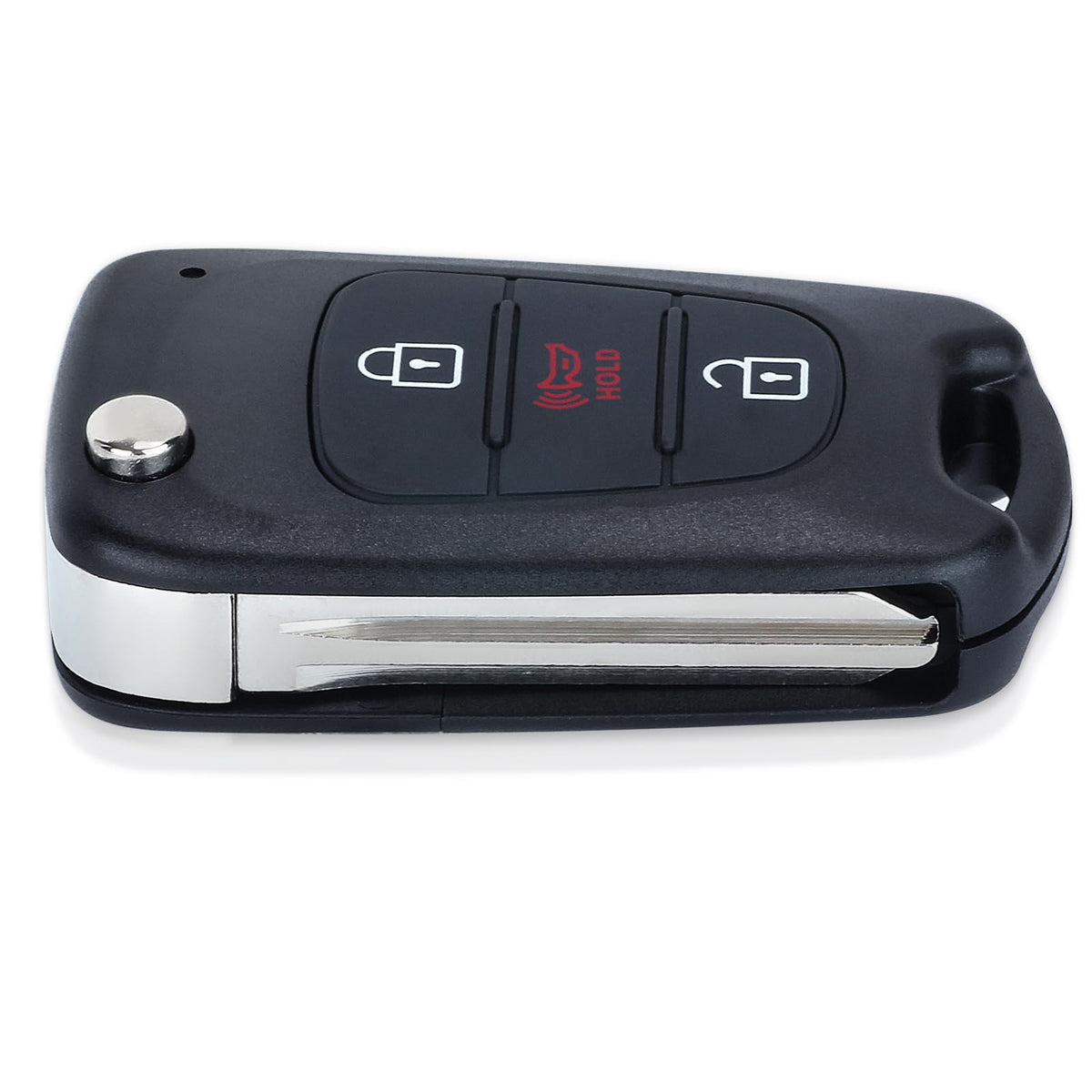 Keyecu fob in hand demonstrating compact size and ergonomic benefit