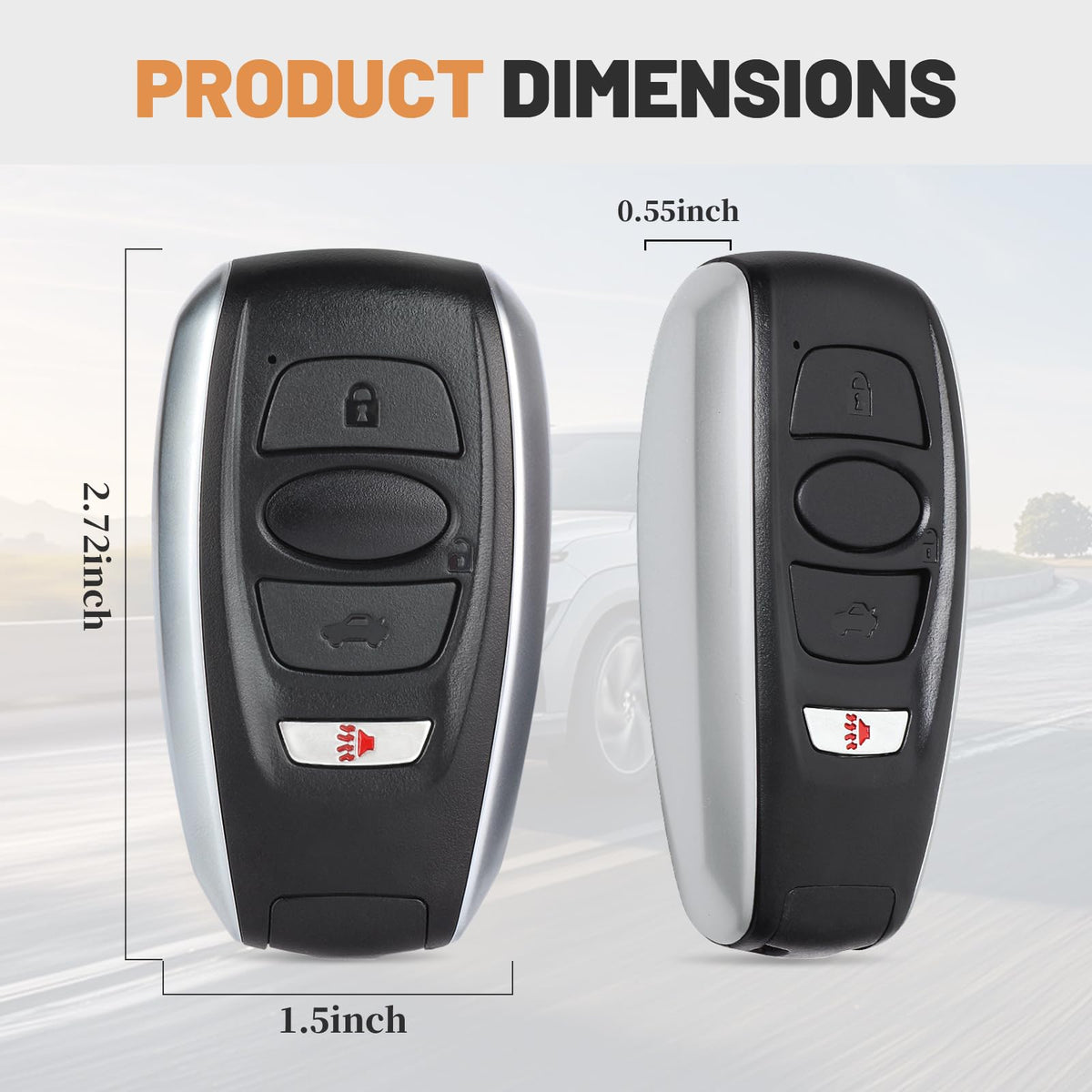 Keyecu key fob in hand showing size for quick scale and handling benefit