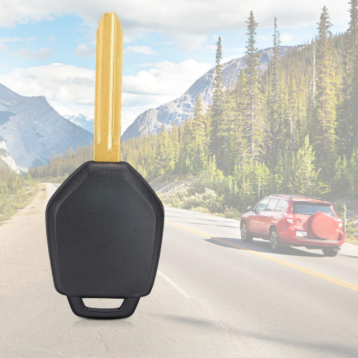 Keyecu remote by car door showing restored keyless entry convenience