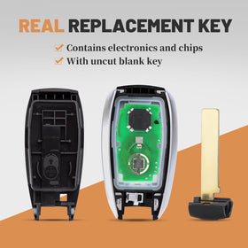 Keyecu remote near Subaru trunk demonstrating fit and replacement benefit