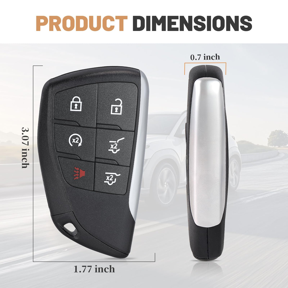 Keyecu remote with emergency metal blade removed, quick mechanical access benefit