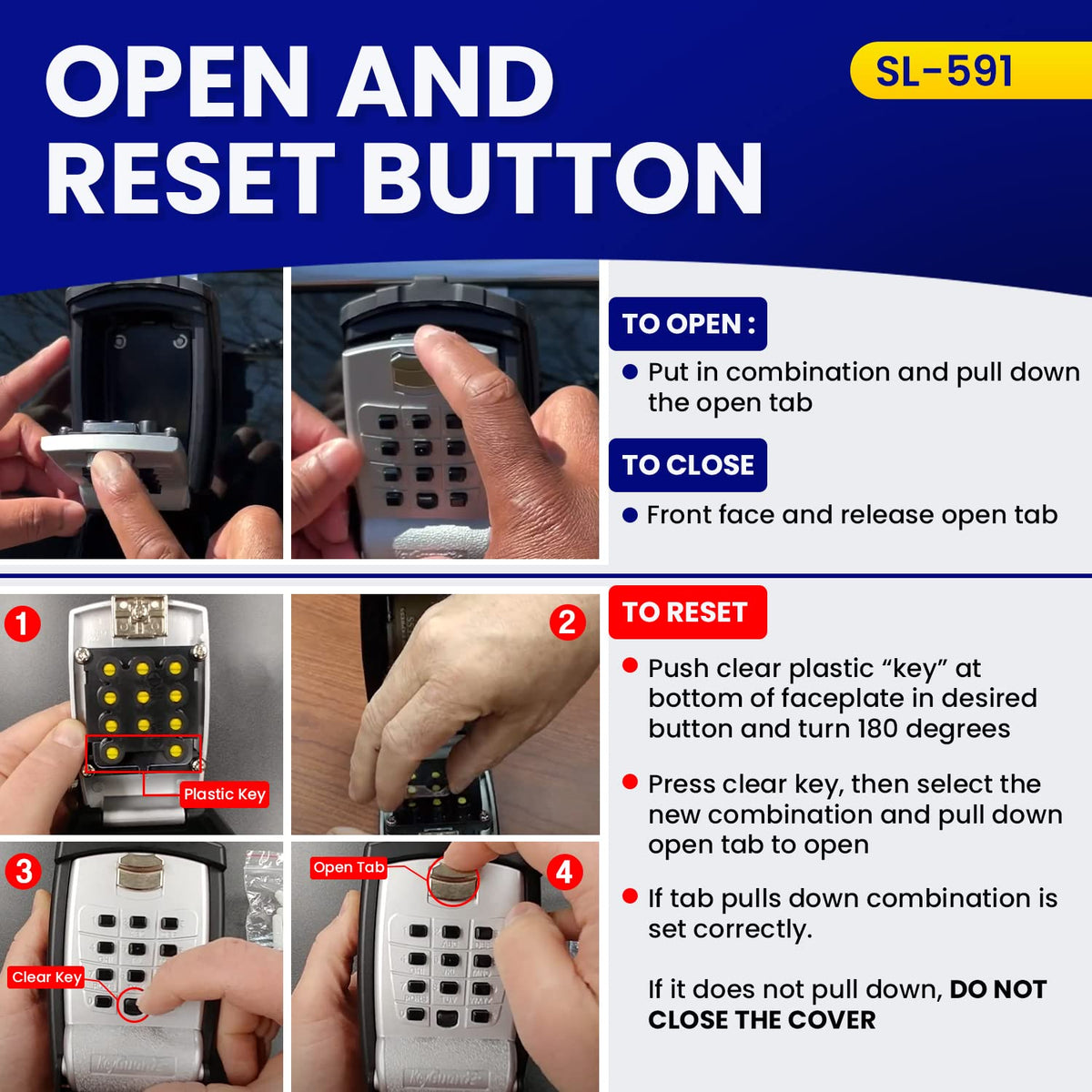 KeyGuard SL-591 open with keys inside for convenient secure storage