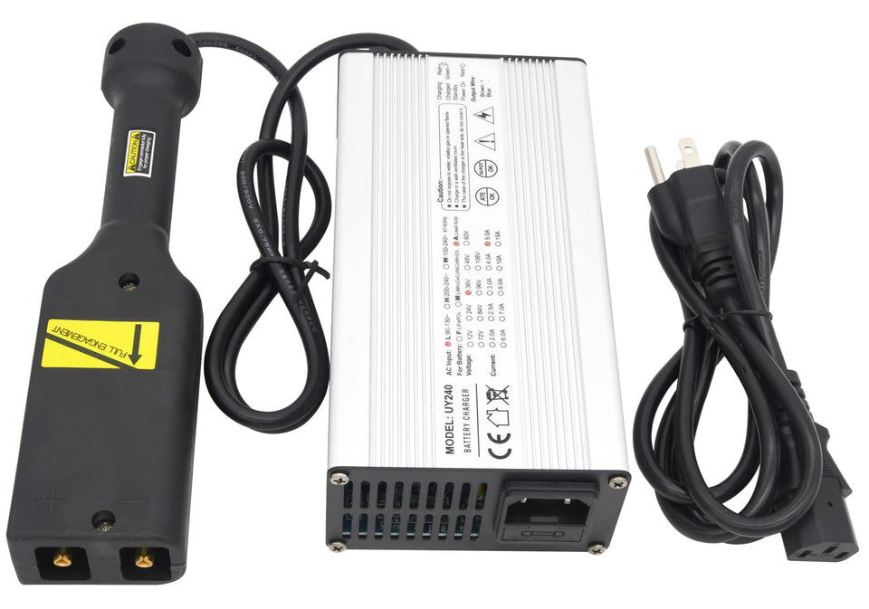 KEYHAO charger front view showing compact design and indicators, reliable charging