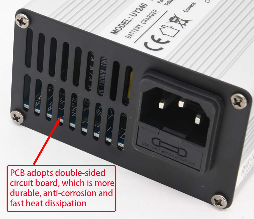 KEYHAO charger connected to EZ-GO TXT port, easy plug-and-forget charging