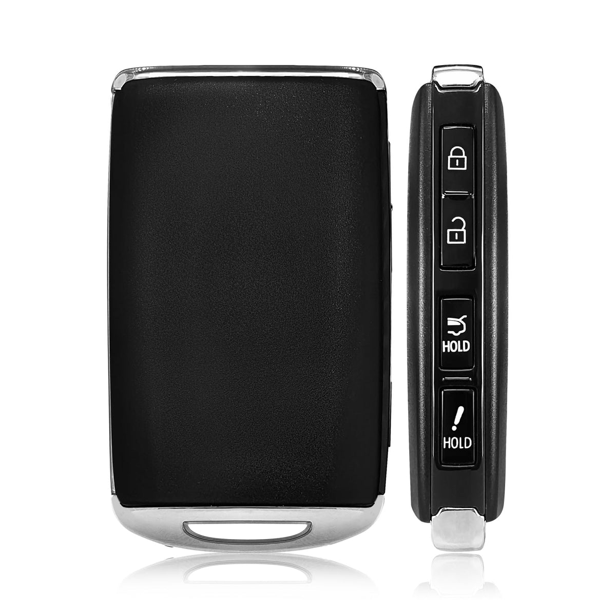 Keylessbest front view key fob showing four buttons and brand benefit quick access