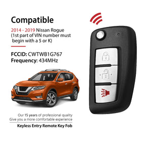 Keylessbest back label closeup showing FCC ID and easy identification