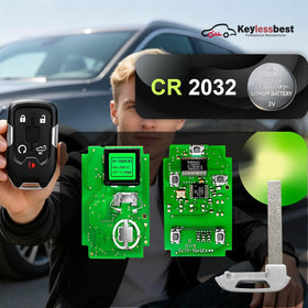 Keylessbest opened shell revealing OEM-style transponder chip ready for programming