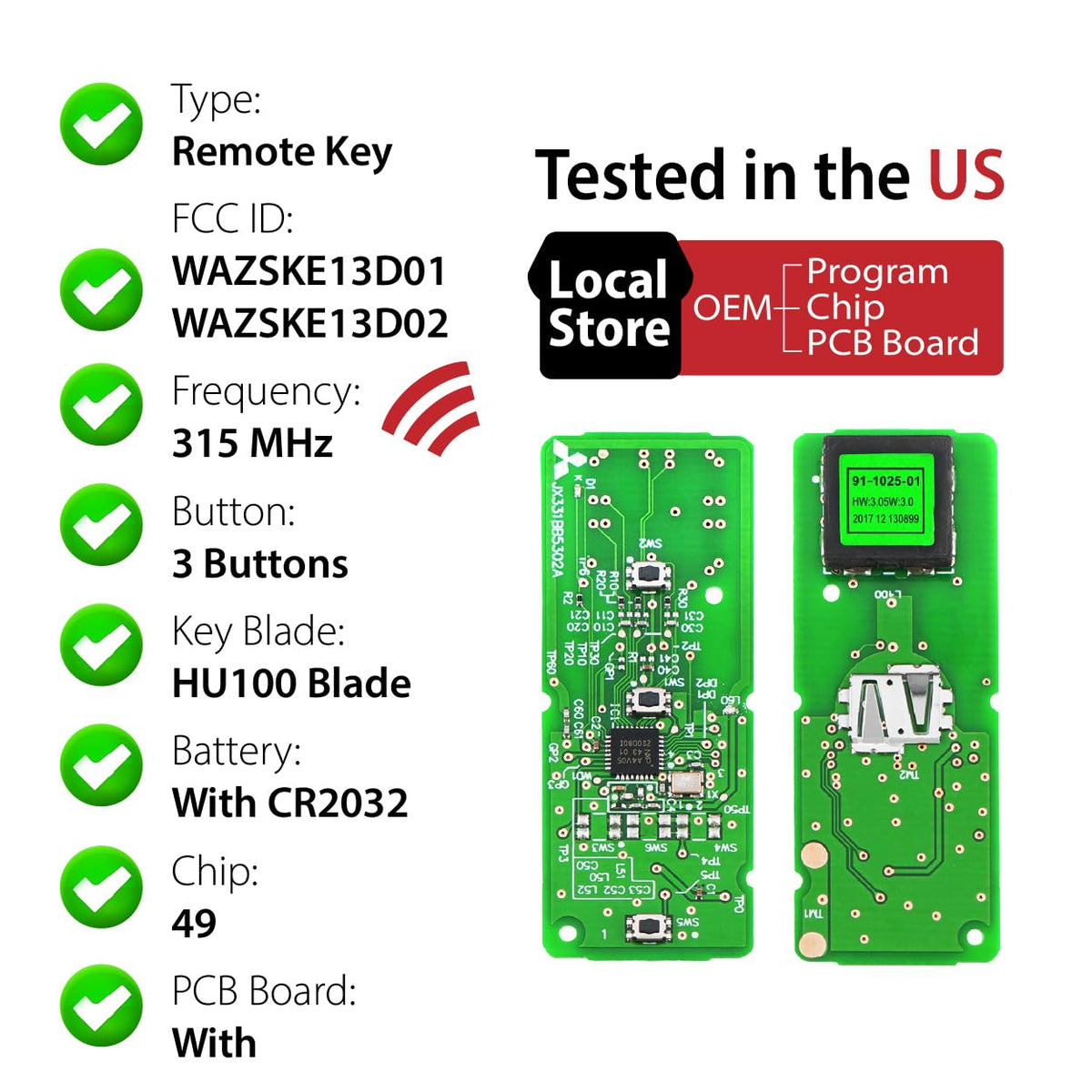 Keylessbest side profile with key blade slot demonstrating easy installation fit