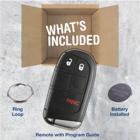 KeylessOption back housing label showing part number for correct replacement