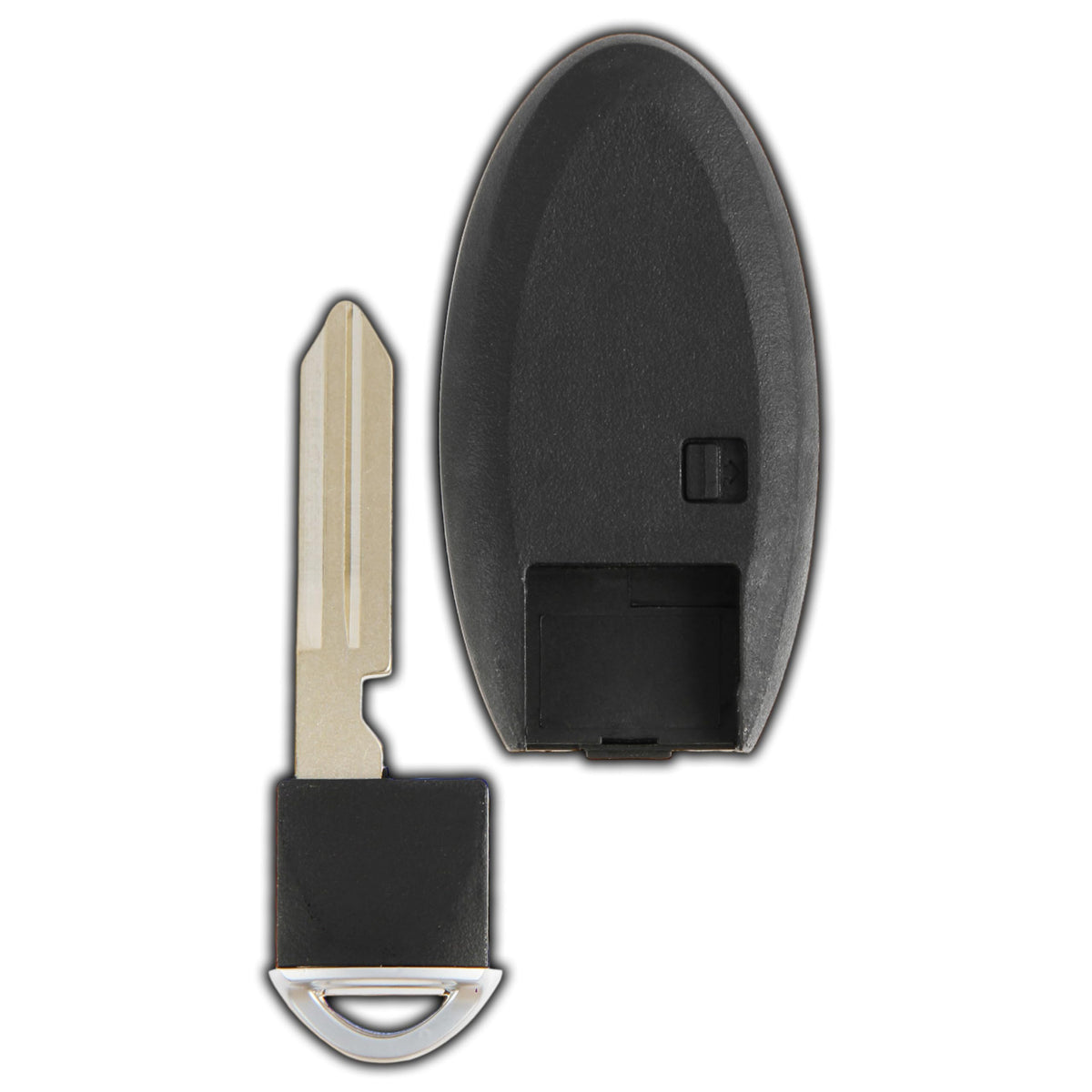 KeylessOption back cover showing battery compartment and durable housing benefit