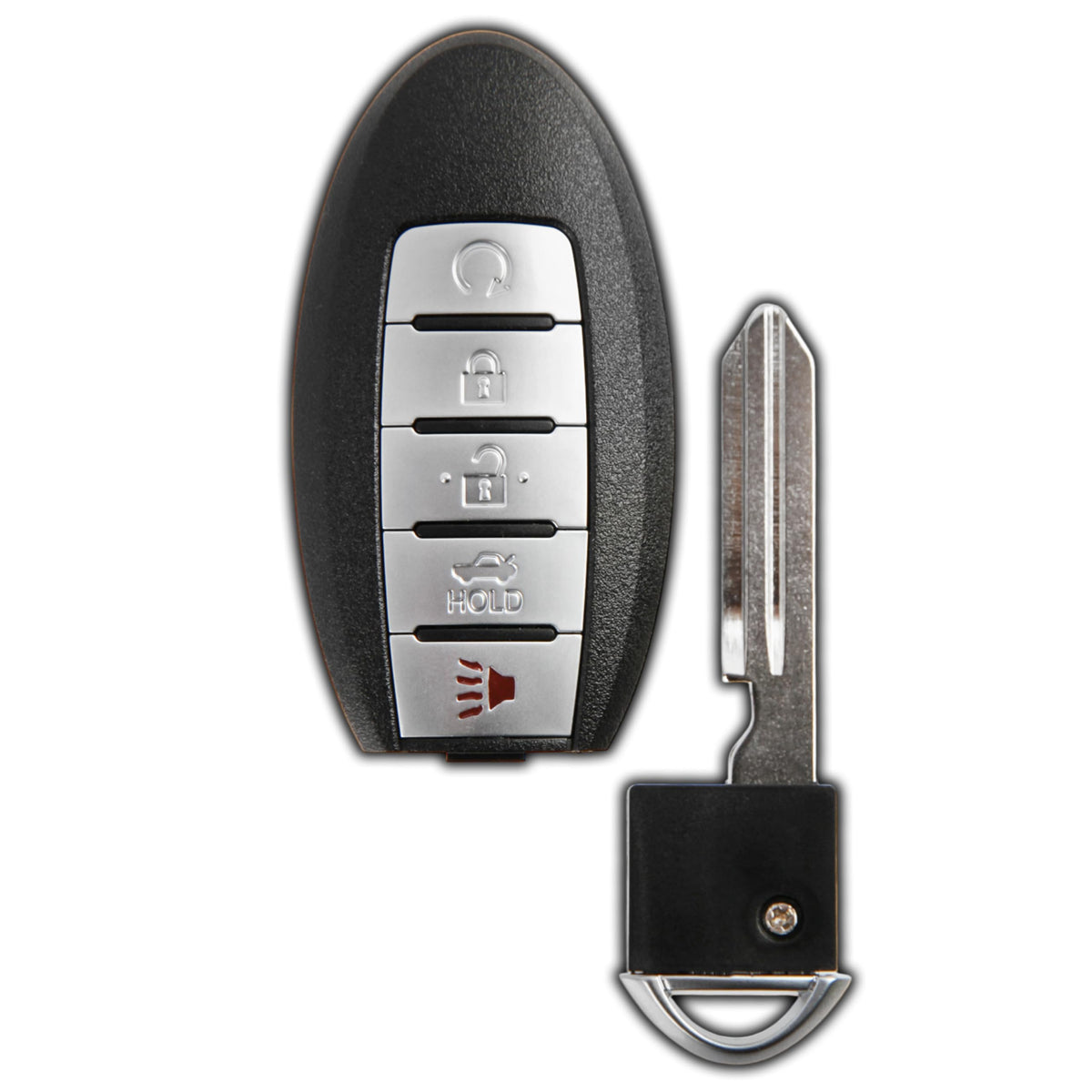 KeylessOption front of fob showing button layout and quick identification benefit