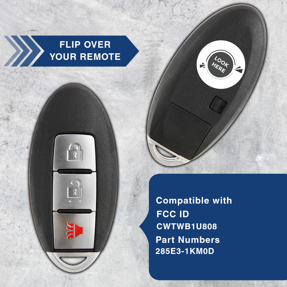 KeylessOption fob held in hand showing scale and comfortable size for pocket carry