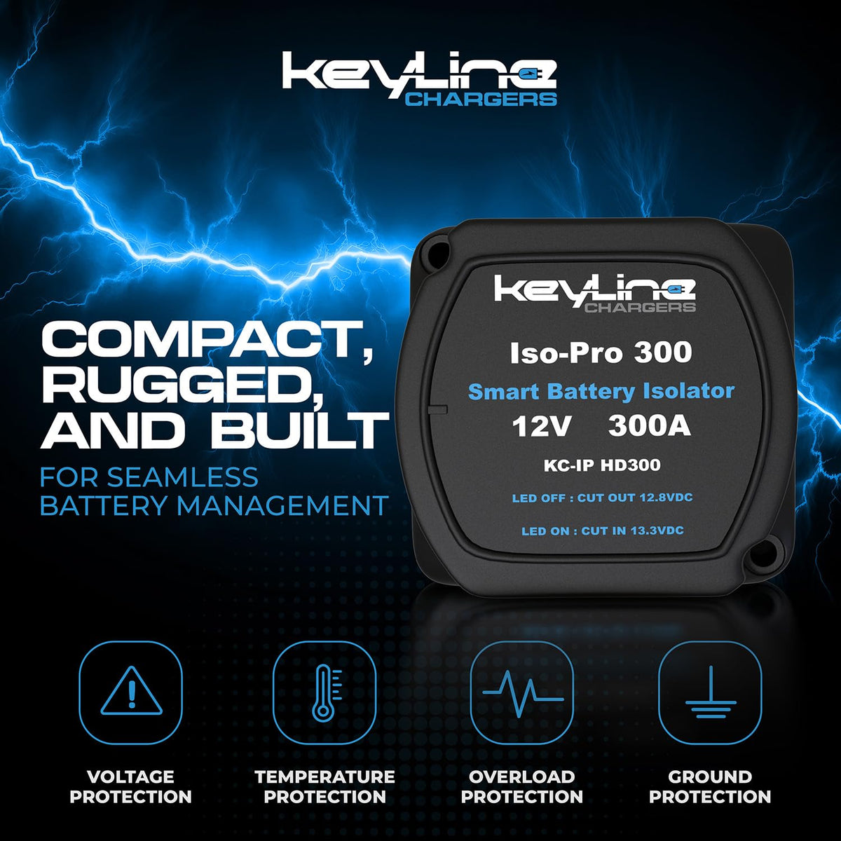 KeyLine Chargers cable and terminal kit laid out for straightforward installation
