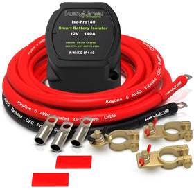 KeyLine Chargers front view of VSR showing compact unit and clear labeling for reliable control