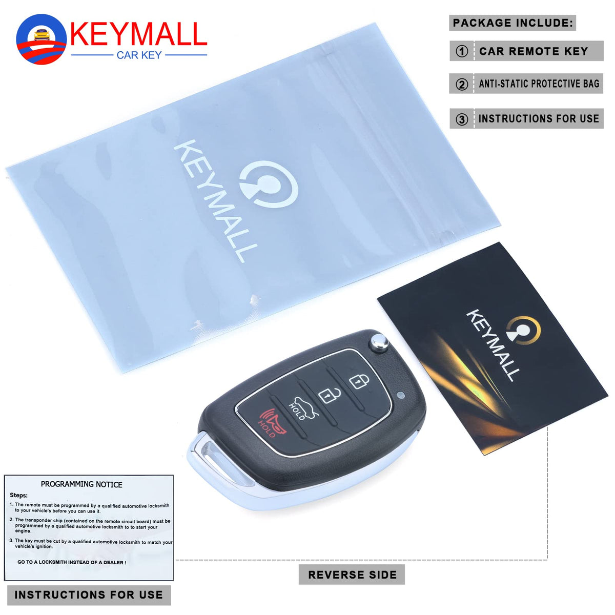 Keymall battery installed view ready for immediate programming