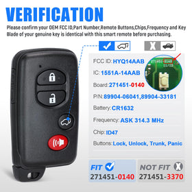 Keymall closeup of green circuit board 271451-0140 showing 0140 marking for verification