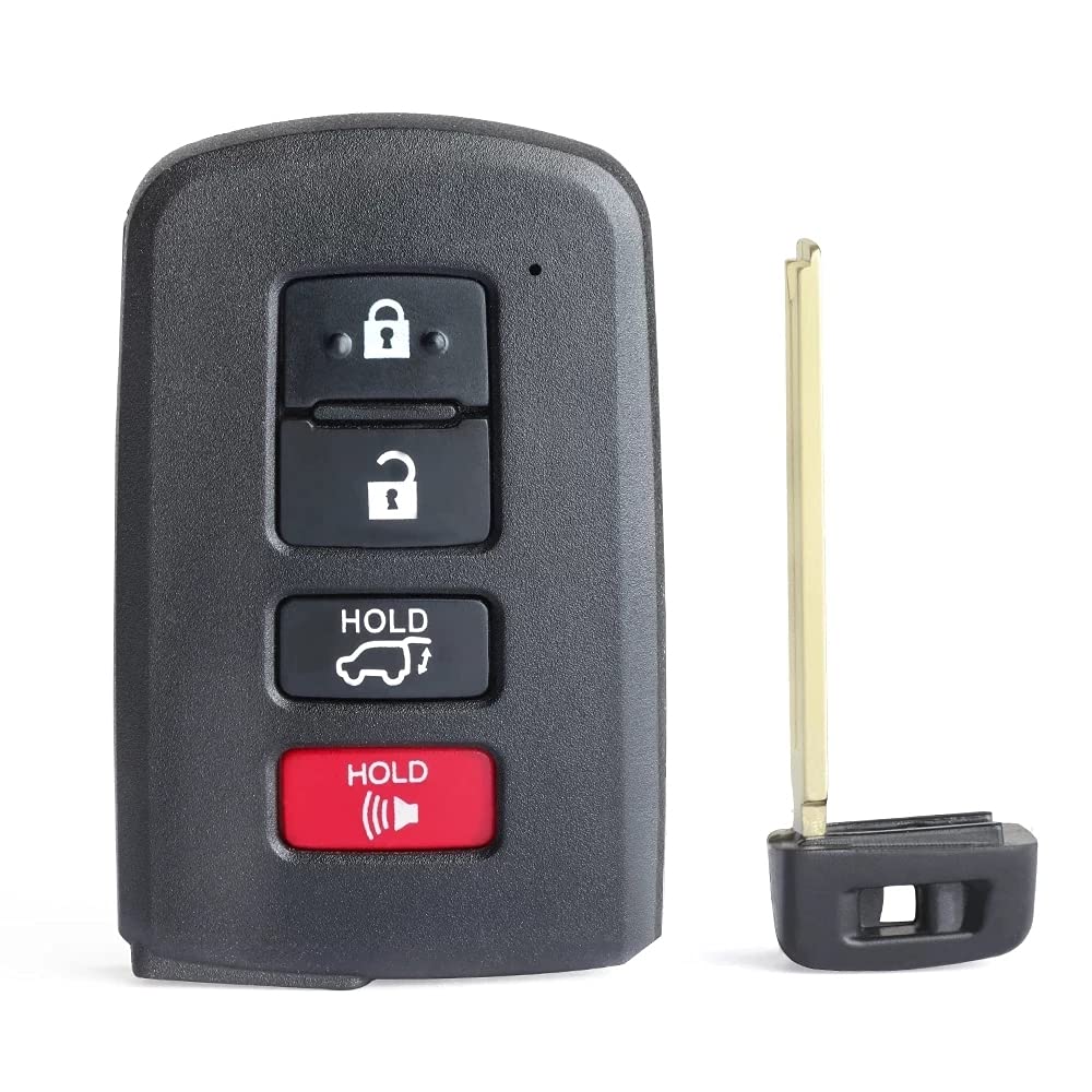 Keymall front view of black 4-button fob showing complete remote and brand reliability