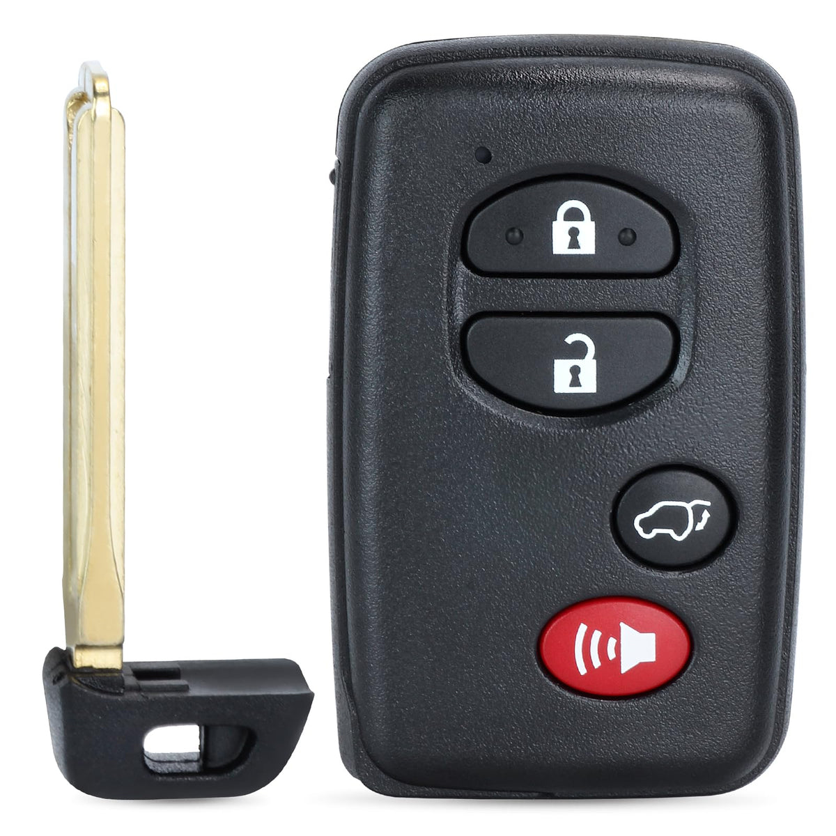 Keymall front view of replacement remote showing clean four-button layout and fit