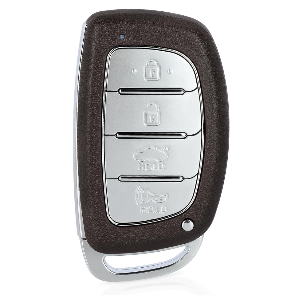 Keymall front view of key fob showing buttons and ergonomic shape, easy operation