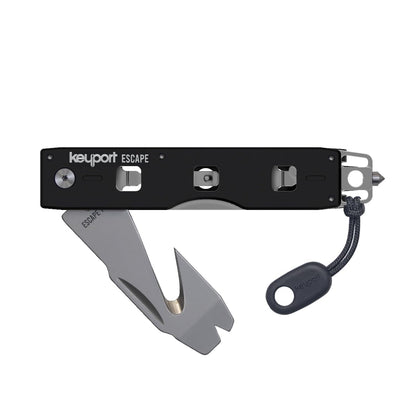 Keyport front view showing compact rescue tool and clip benefit quick access