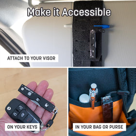 Keyport with faceplate and Pocket Flare showing visibility in low light