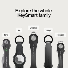 KeySmart on desk in black in everyday setting for tidy organization