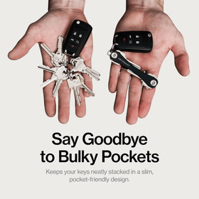 KeySmart brand close-up of aluminum texture for durable carry