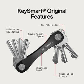 KeySmart with bottle opener accessory demonstrating modular use