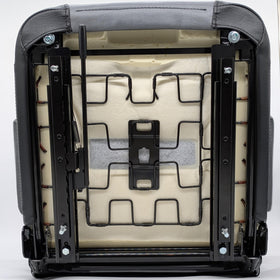 Keystone Seats Comfort Plus hot-stamped branding and bolster detail conveying premium finish