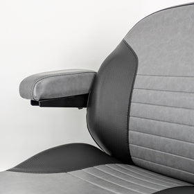 Keystone Seats Comfort Plus top view highlighting durable PVC texture and padding for reduced fatigue